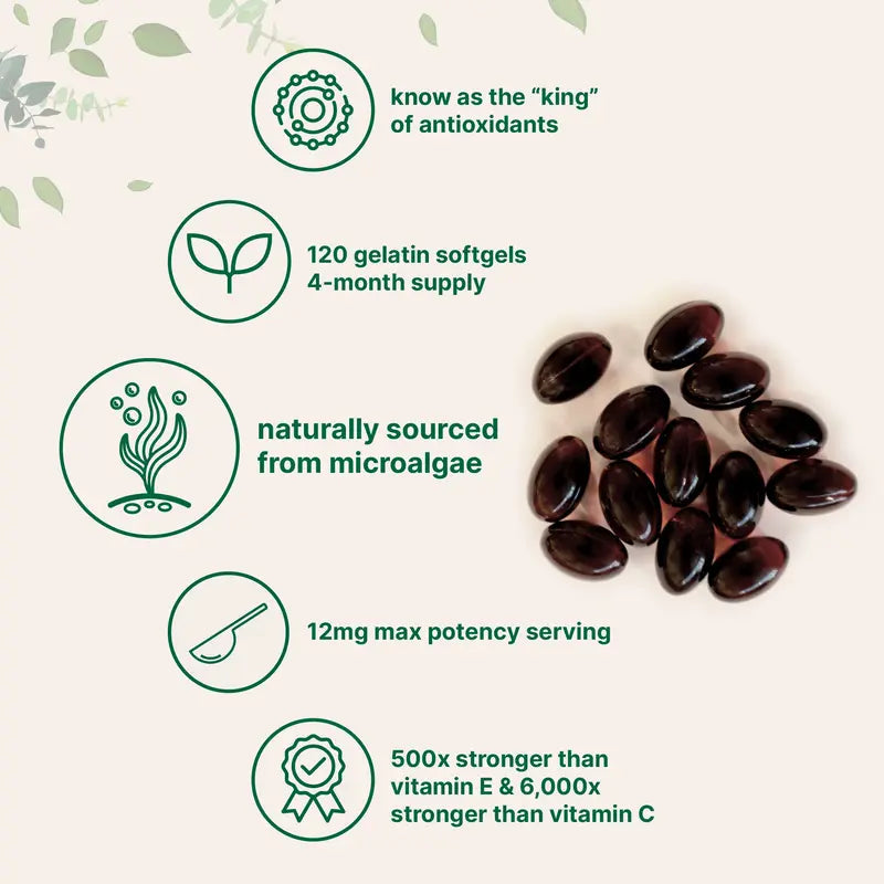 Premium Astaxanthin Antioxidant Softgels™