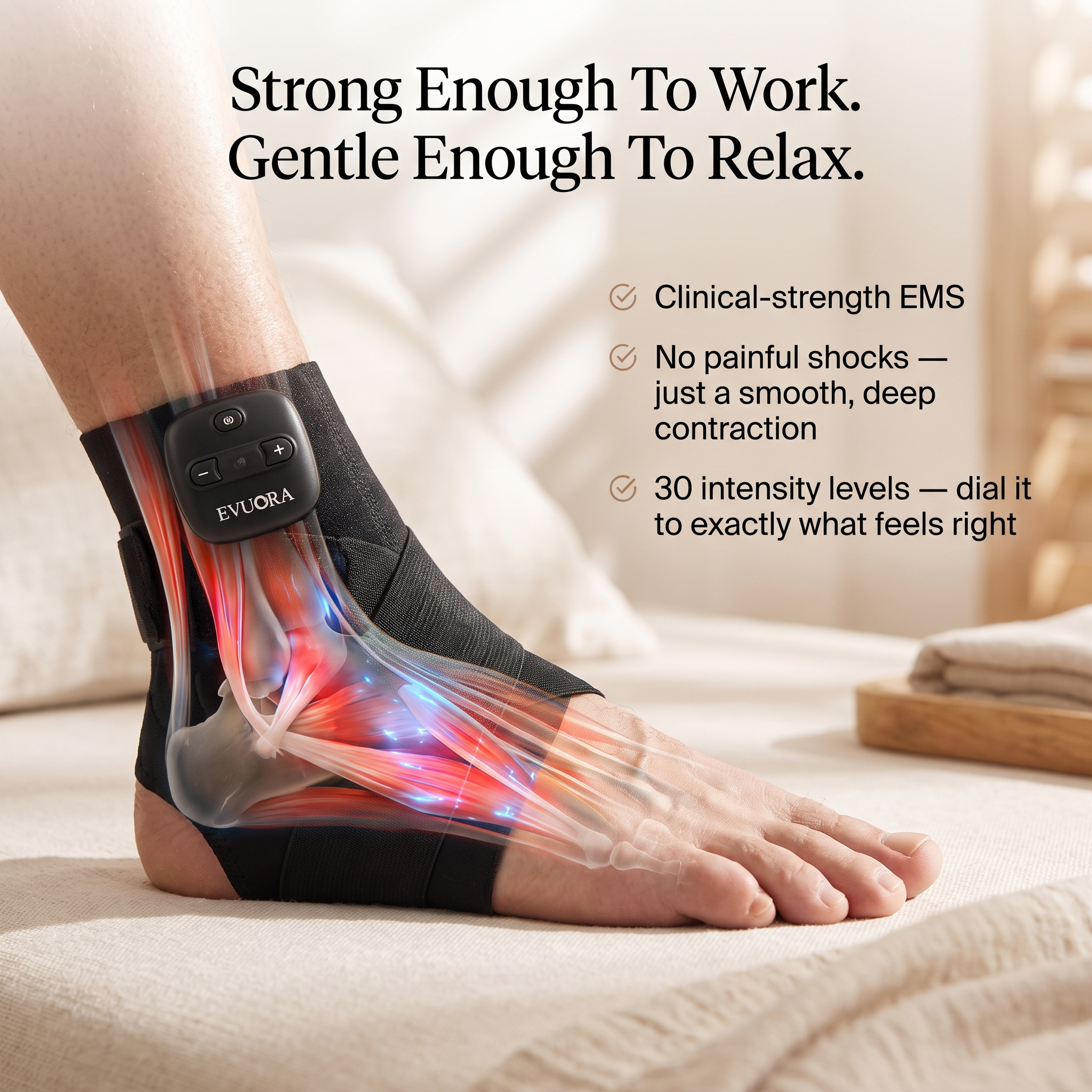 Evuora™ NeuroMuscle KureFit EMS Ankle Brace